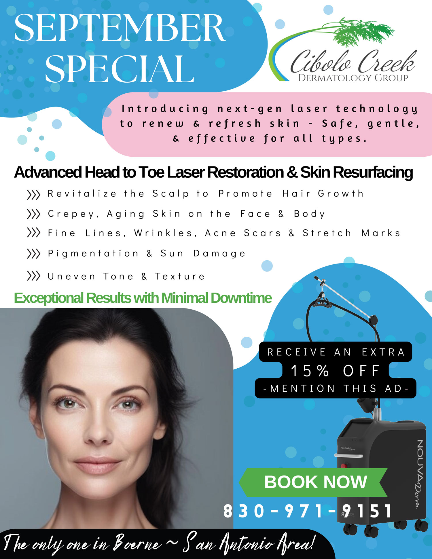 September Special | Cibolo Creek Dermatology Group | NOUVADerm